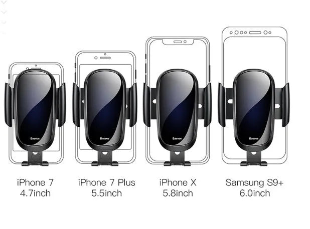 Smart car bracket with rotating ball head mounted on car air vent holding smartphone
