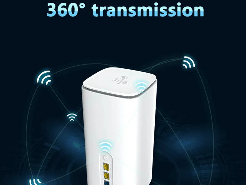 Slim 4G wireless router on a desk next to a SIM card and mobile phone.