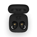 Z1 black and green true wireless Bluetooth earbuds with in-ear design and charging case