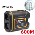 Outdoor handheld golf rangefinder with 1500m measuring range and compact design for accurate distance calculations