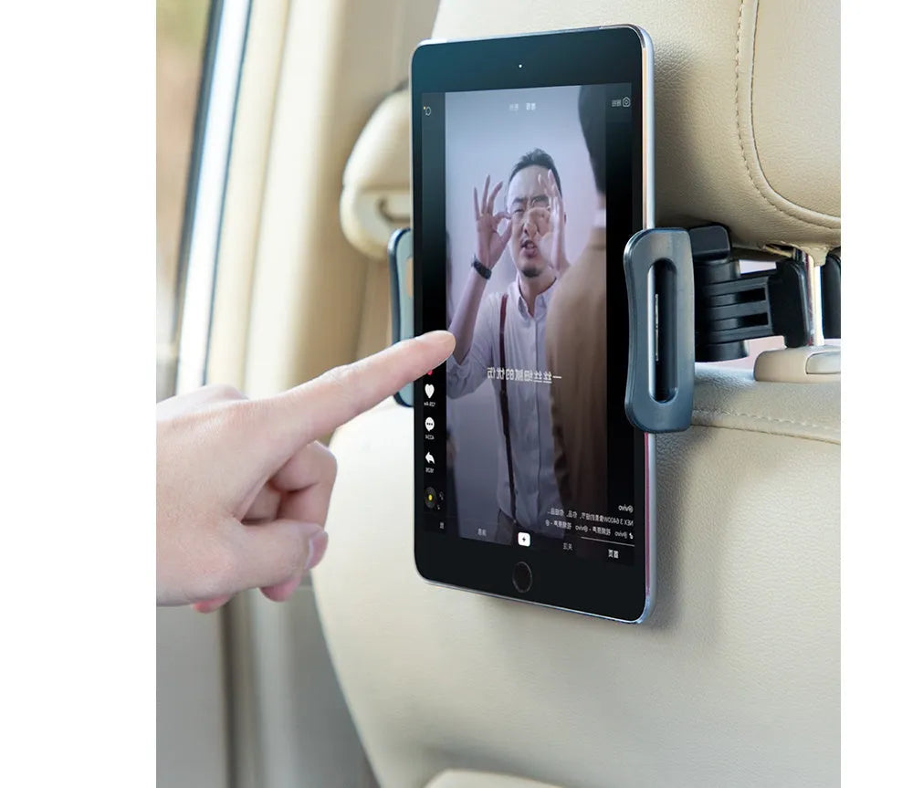 Black universal car phone holder for rear seat base snap-in tablet mount