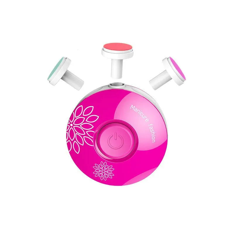 Red and green baby electric nail polisher sets with children's grinding heads for infant nail care