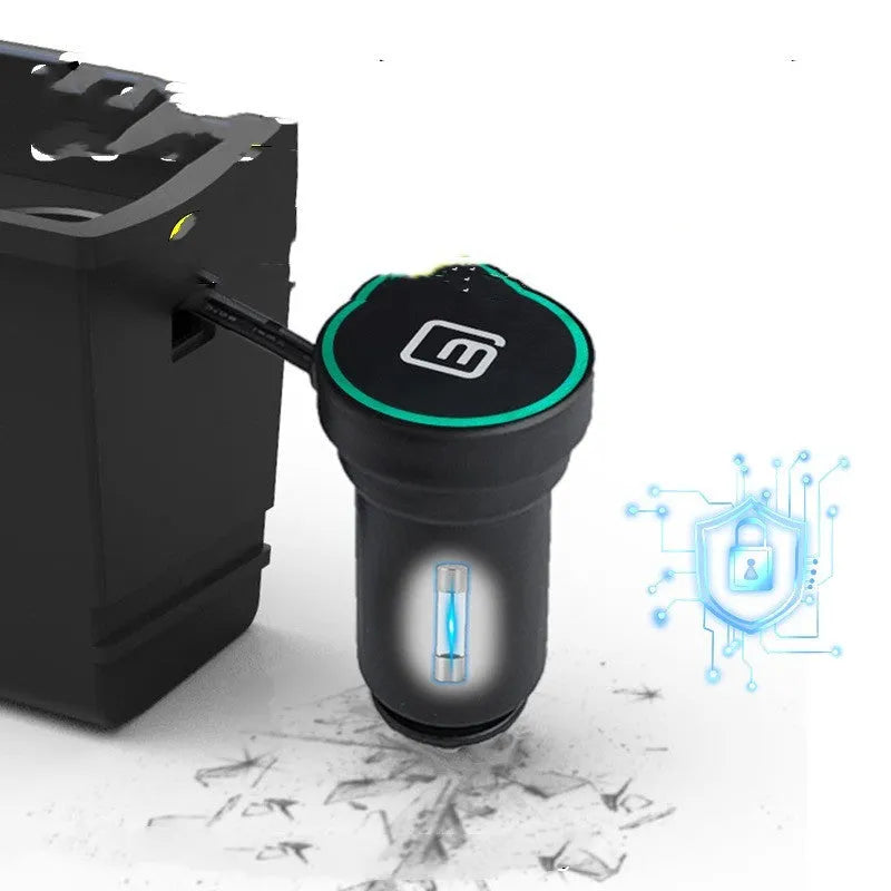 Lavida car charger with QC3.0 fast charging technology inserted in vehicle 12V socket