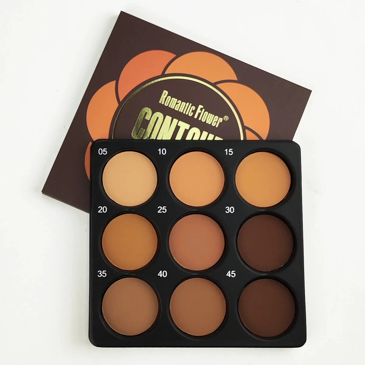 Dark matte makeup palette with 9 colours, repair disk, for punk INS national fashion styles
