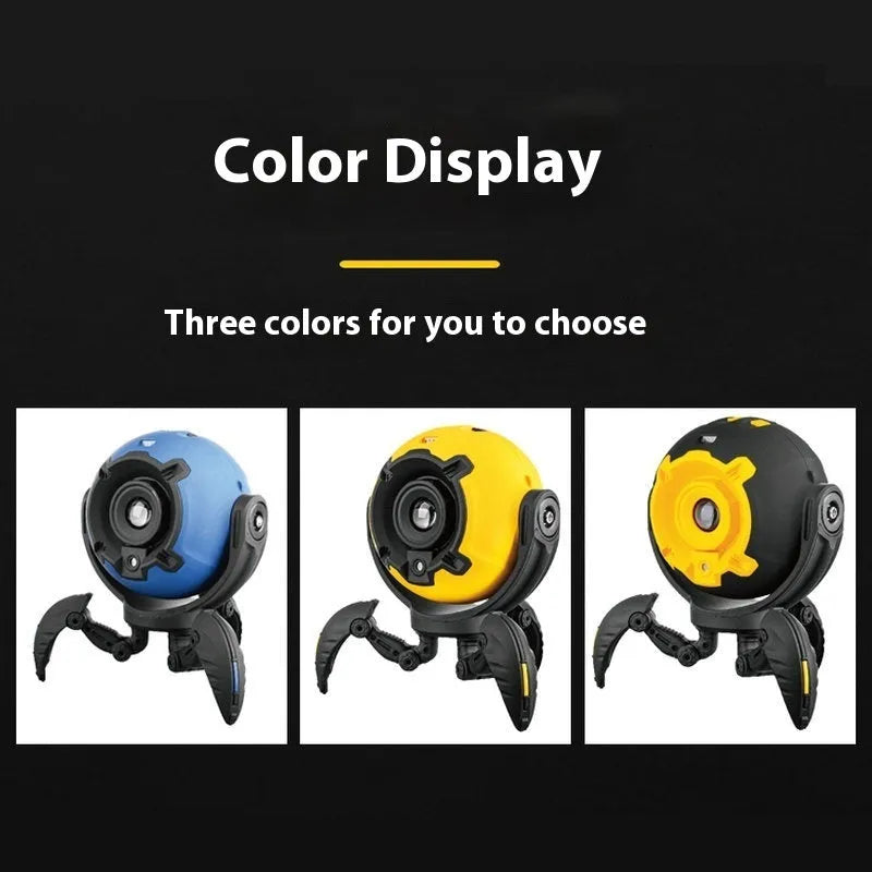 Dynamic starlight projector ambience light in black, blue, or yellow, 34.5 x 22.3 x 16.5 cm, with built-in battery.