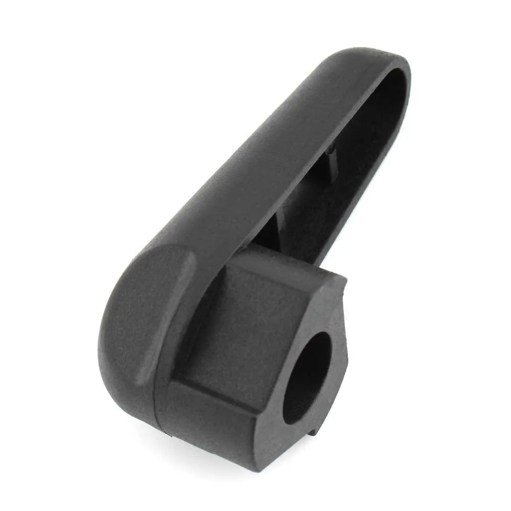 Black nylon quick-release wrench for BMW motorcycle oil filler cap removal.