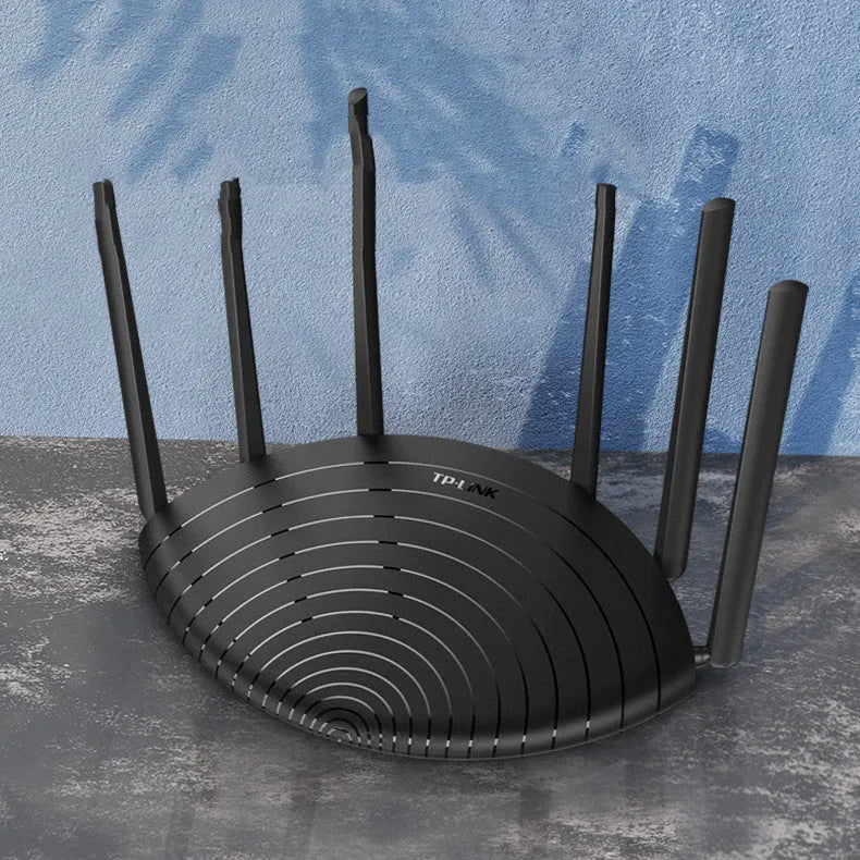 AC1900 gigabit wireless router with dual-band operation measuring 254mm by 160mm by 38mm
