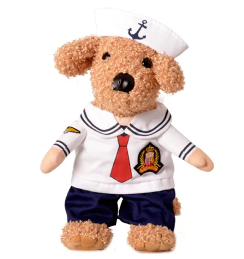 Sailor colour polyester pet costume for cats and dogs, sizes S to XL, role play outfit