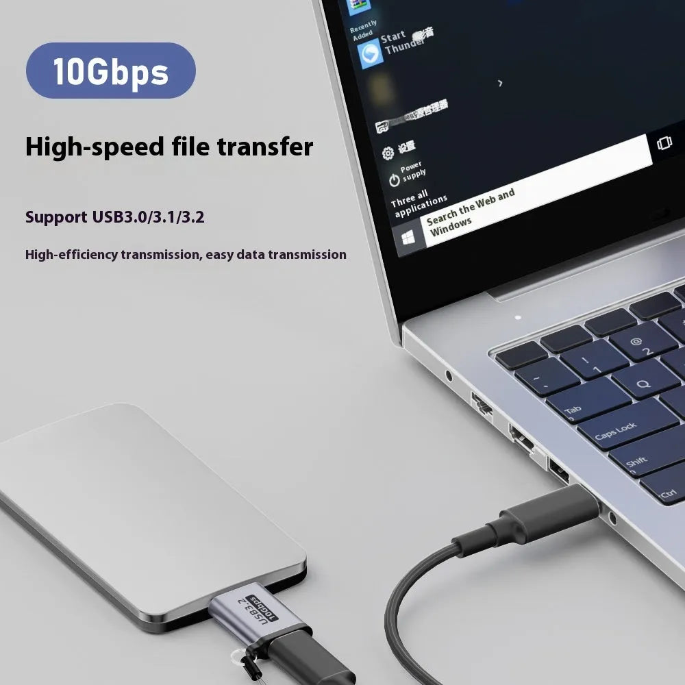 Micro USB B to USB Type-C and USB-A adapter converter for data and charging