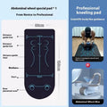 Abdominal wheel fitness equipment with elbow support and automatic rebound mechanism in blue colour