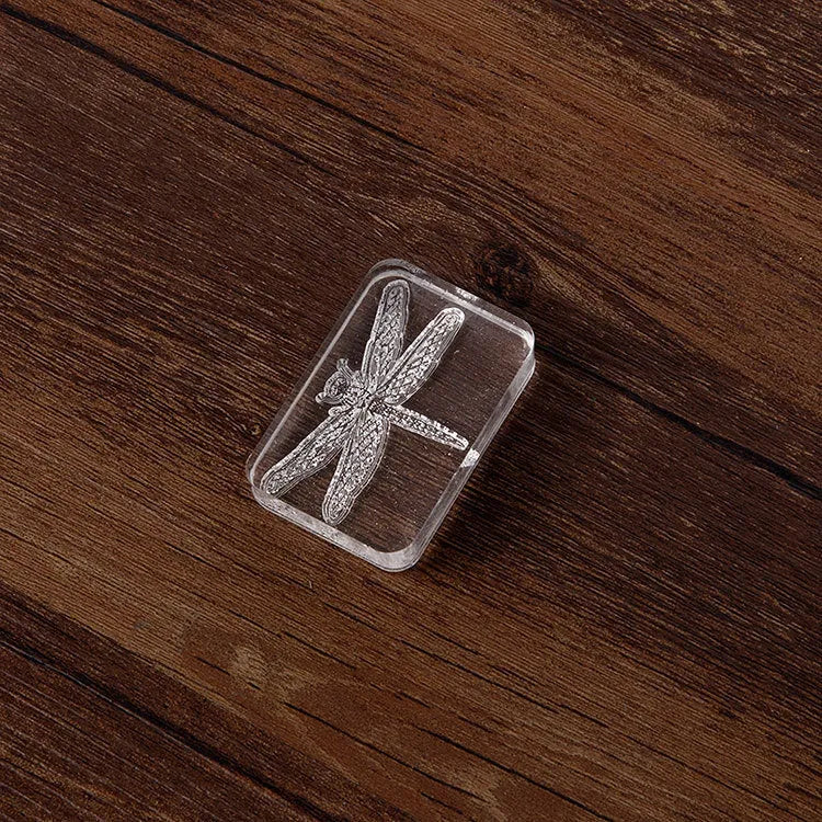 Transparent acrylic hand account seal with laser engraving, 12mm height