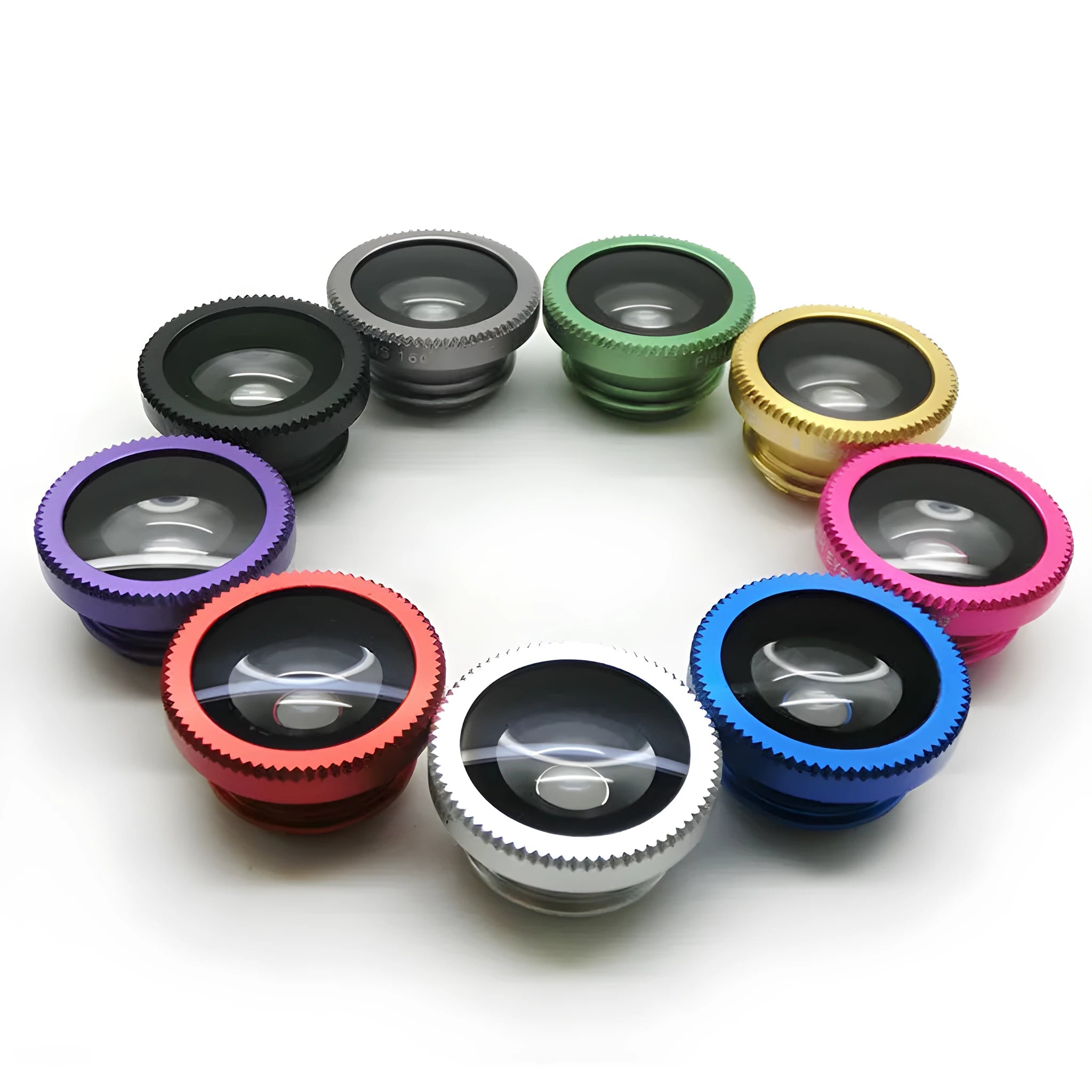 Mobile phone fisheye lens three-in-one kit with wide-angle and macro lenses for smartphone photography