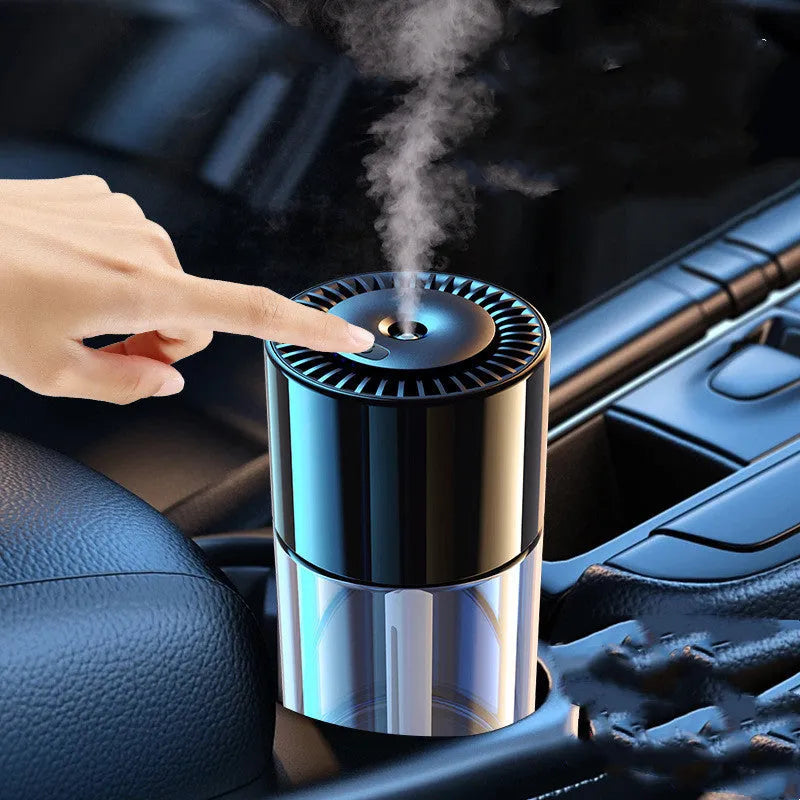 AI Intelligent Spray Perfume Humidifier with glass seat, 12.7cm tall, USB plug-in for room fragrance
