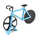 Bicycle-shaped pizza cutter with stainless steel 430# wheel and ABS plastic handle in assorted colours