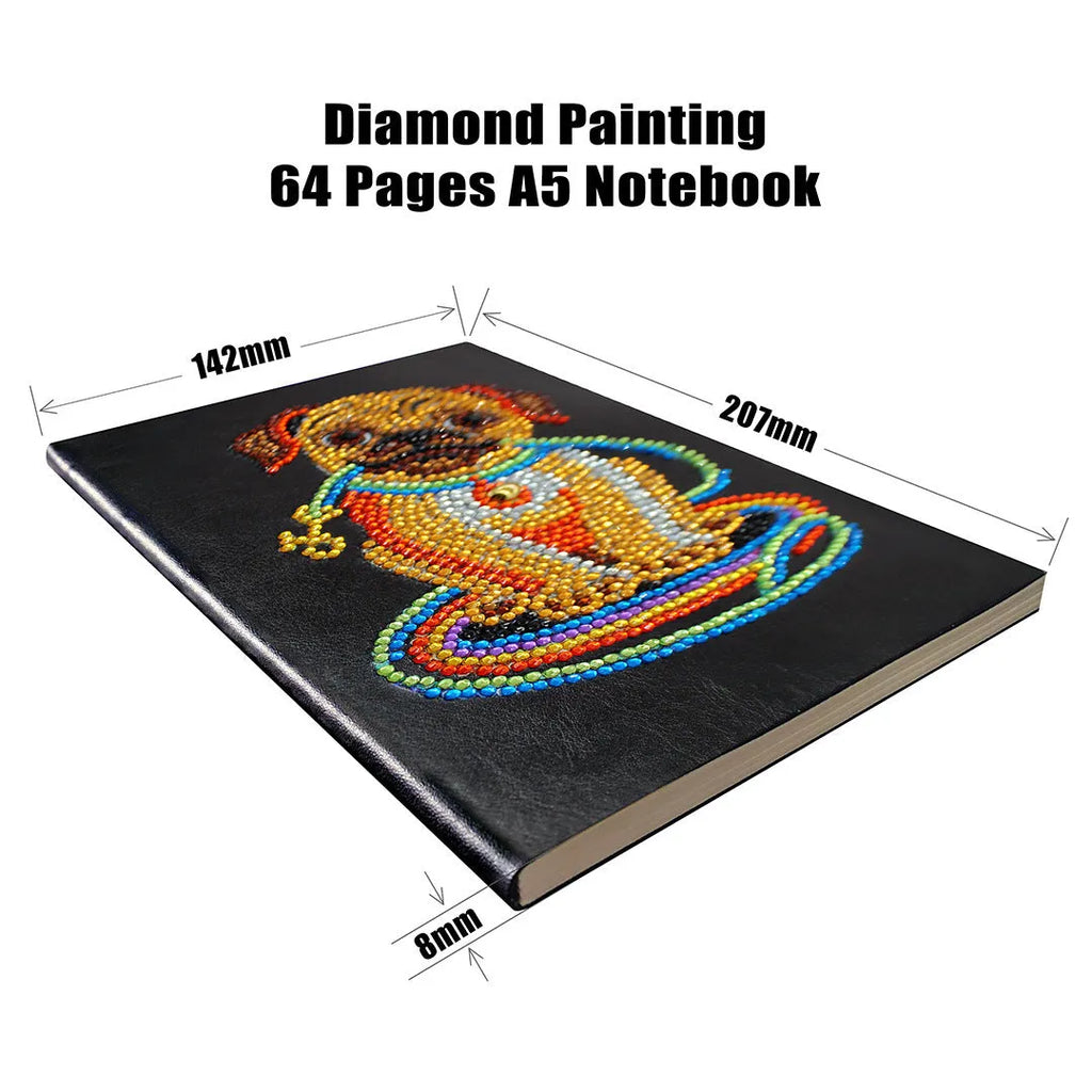 Black A5 diamond painting notebook with 50 pages for rhinestone crafts