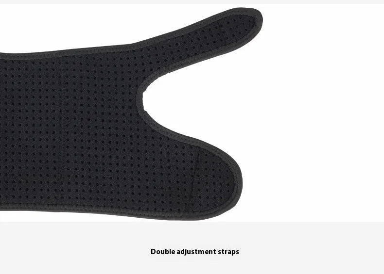 Men's joint tendon sheath support gloves made from grey neoprene and aluminium plywood.