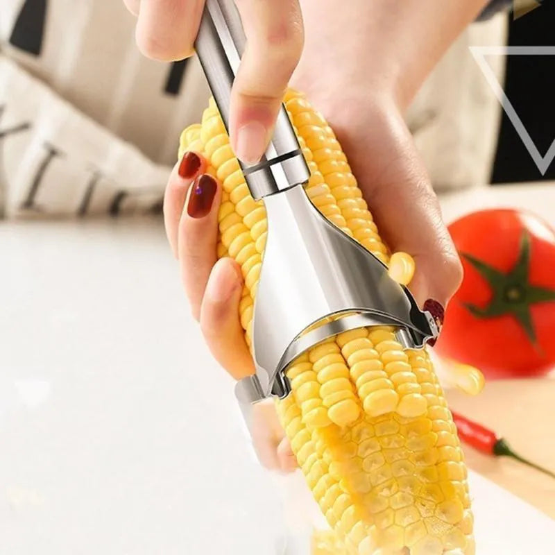 Stainless steel corn planer measuring 18cm with 75g weight for kitchen use
