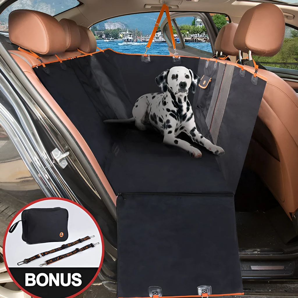 Anti-dirty car pet mat in Oxford cloth, 130x148x52cm, shown in Black, Blue, or Green for car pet travel.