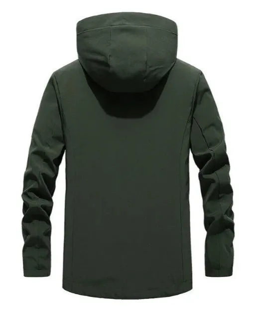 Men's chemical fibre blend jacket in black, green or grey, sizes L to 4XL