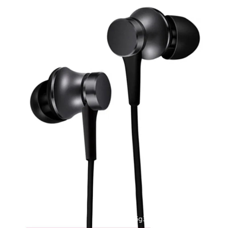 Piston wired in-ear headphones with 3.5mm connector in black, blue, and red colour options