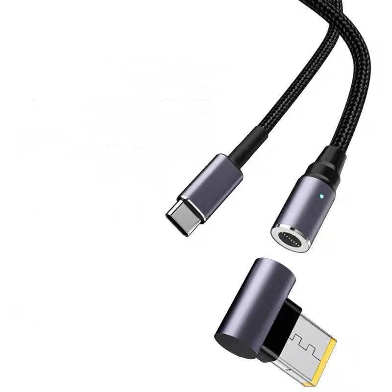 Lenovo Type-C to Square Port magnetic charging cable showing 1.8m length and magnetic connector