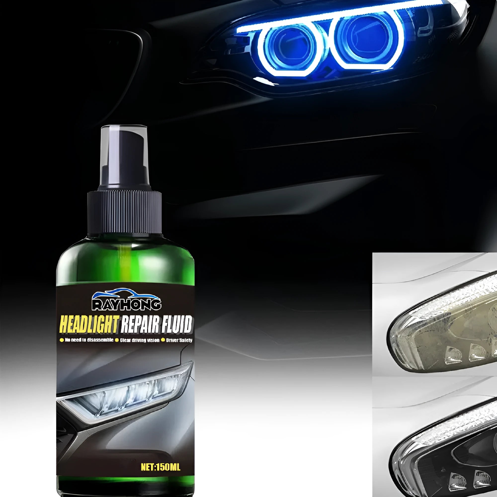 150ml car lamp repair liquid bottle for headlight restoration with nano titanium oxide formula