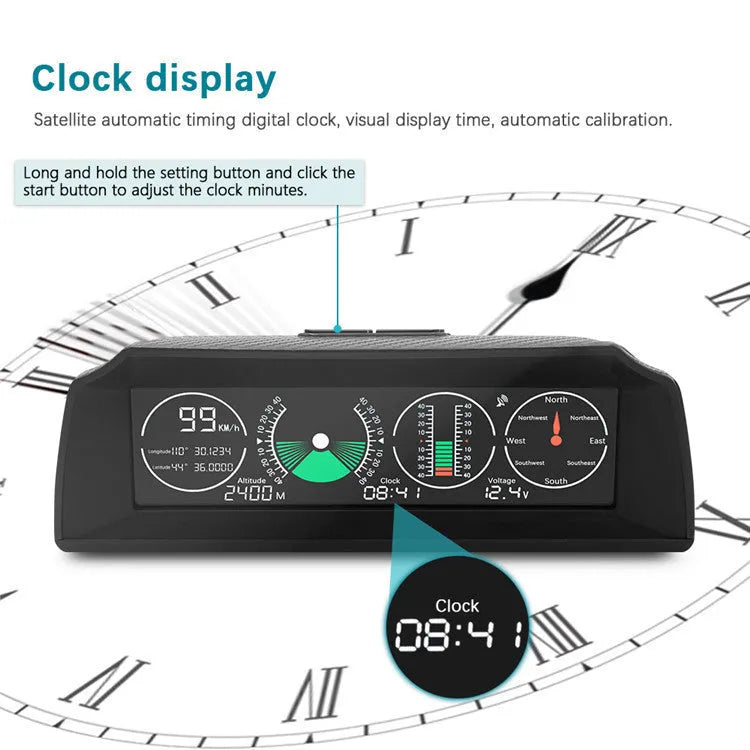 Black GPS GO 2 universal car head-up display monitor on a car dashboard