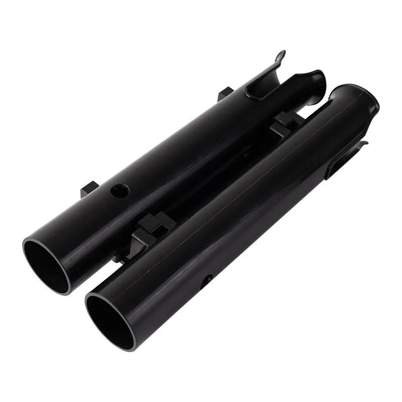 Carbon bicycle and motorcycle fishing rod rack with double-layer plastic rod frame