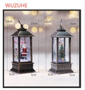 Christmas simulation LED flame small oil lamp, plastic interior square wind lamp, 5cm x 5cm x 13cm, electronic light.