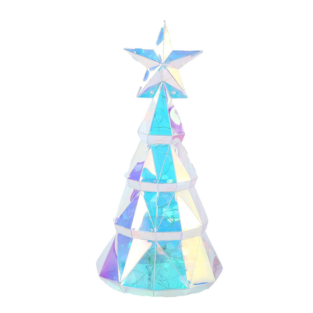 Colourful LED Christmas tree light decoration with cartoon design, measuring 14.5cm by 4.8cm by 20cm