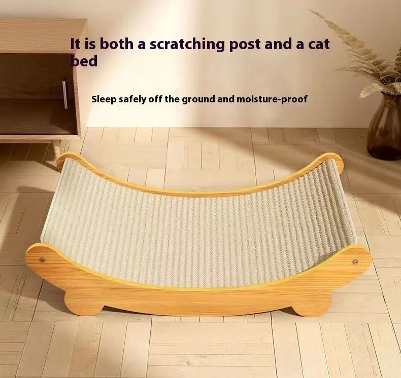 Sisal cat scratch board with 30cm by 45cm natural fibre scratching surface in pastoral style design