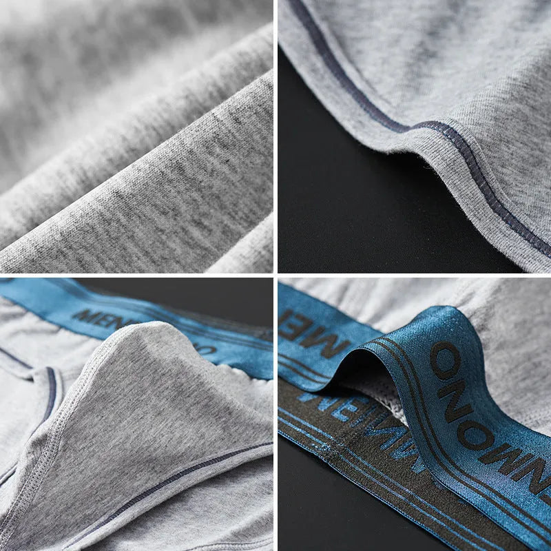 Men's low-waist cotton briefs in solid colours with a briefs style, showing breathable fabric and low-waist design.