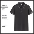 Men's antibacterial ice-sensitive lapel polo shirt in slim fit with short sleeves showing colour options