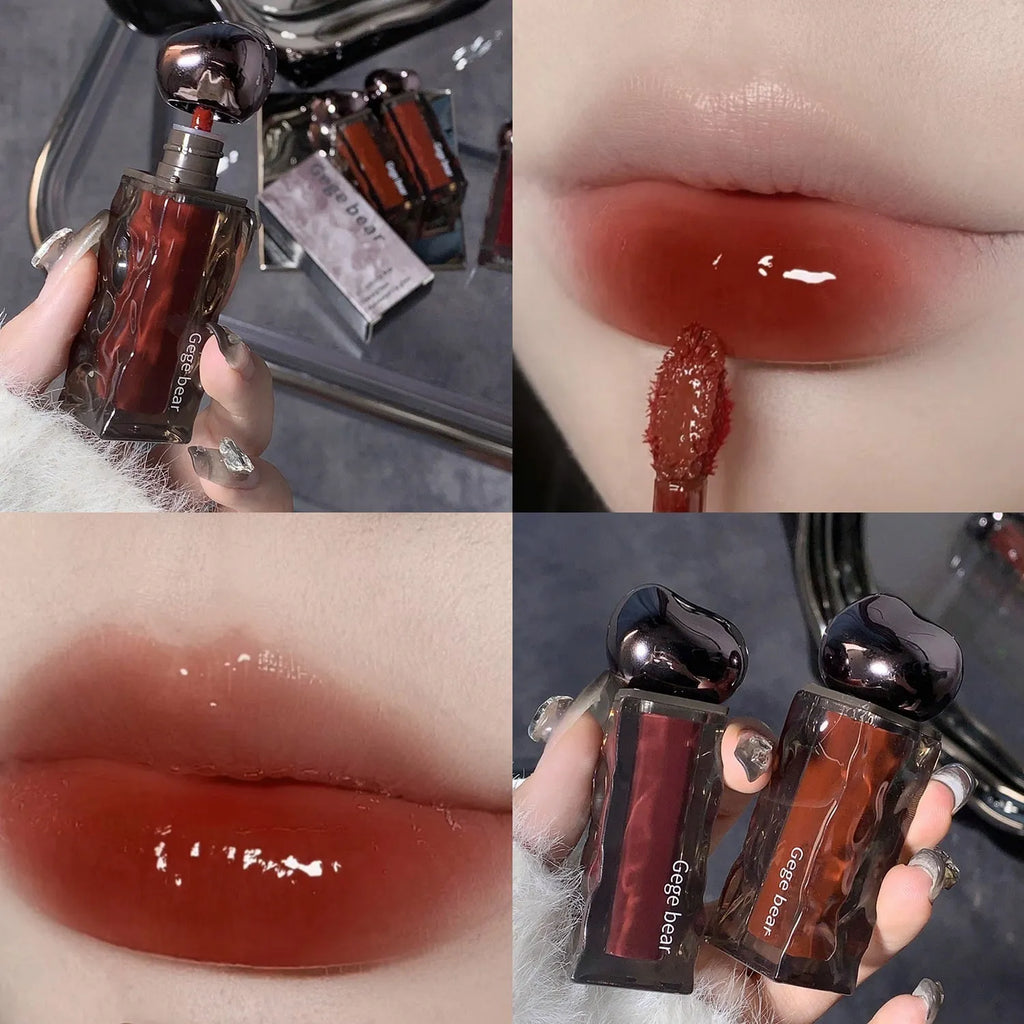 Glacier Lava Lip Lacquer in a tube showing its water light mirror gloss finish.