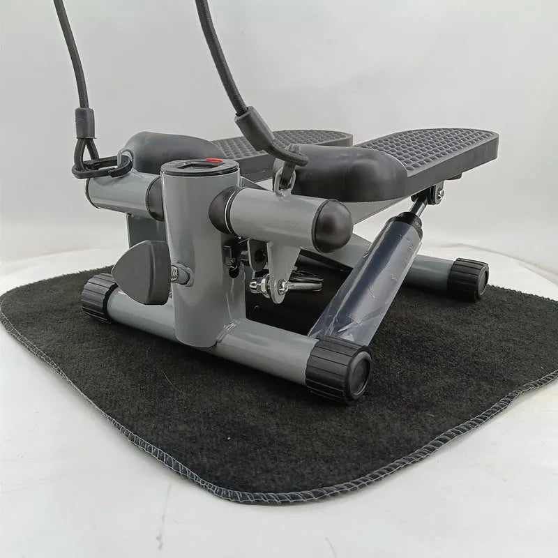 Silver grey hydraulic waist slimming pedal machine for home fitness