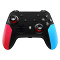 Bluetooth gamepad controller for Nintendo Switch, PC and Android with blue and red colour scheme