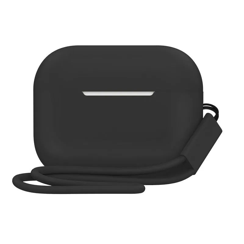 Silicone protective case for AirPods Pro 2 with attached lanyard in multiple colour options