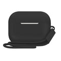 Silicone protective case for AirPods Pro 2 with attached lanyard in multiple colour options