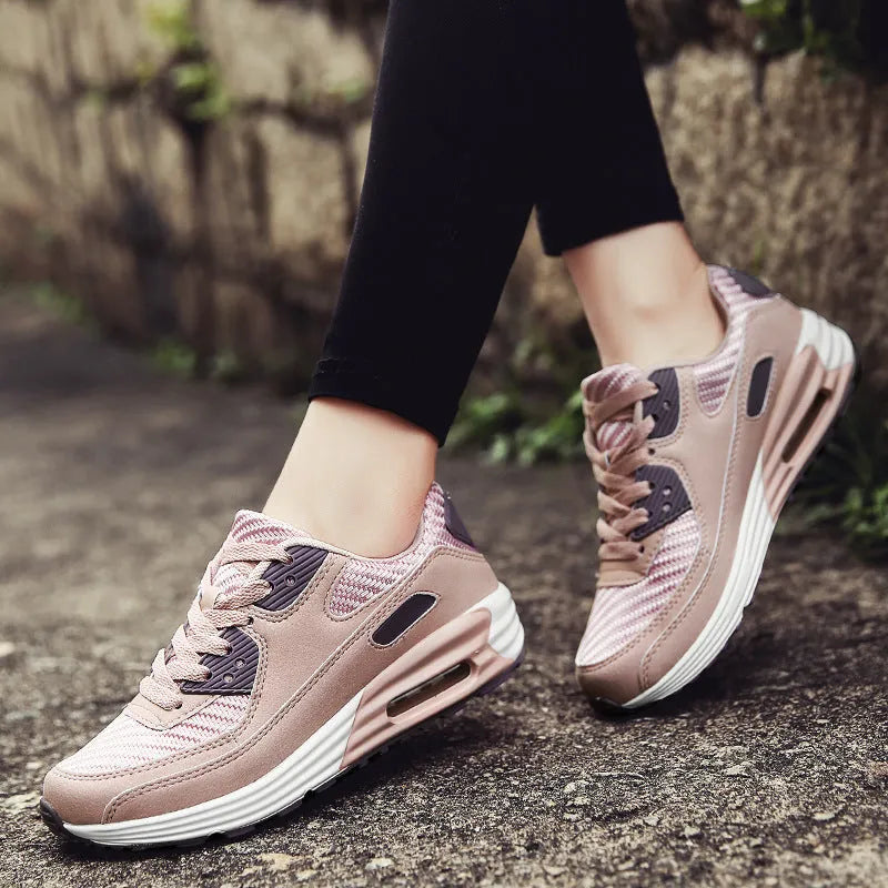 Women's beige orange casual shoes with a 3.5cm low heel on a plain background.