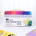 Ink water colour pen set in multiple colour options for artistic blending and promotional use