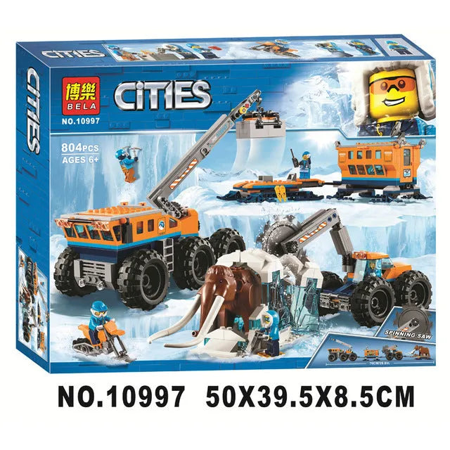 Arctic icebreaker fleet building blocks set with 760 pieces and box size 50x39.5x8.5cm