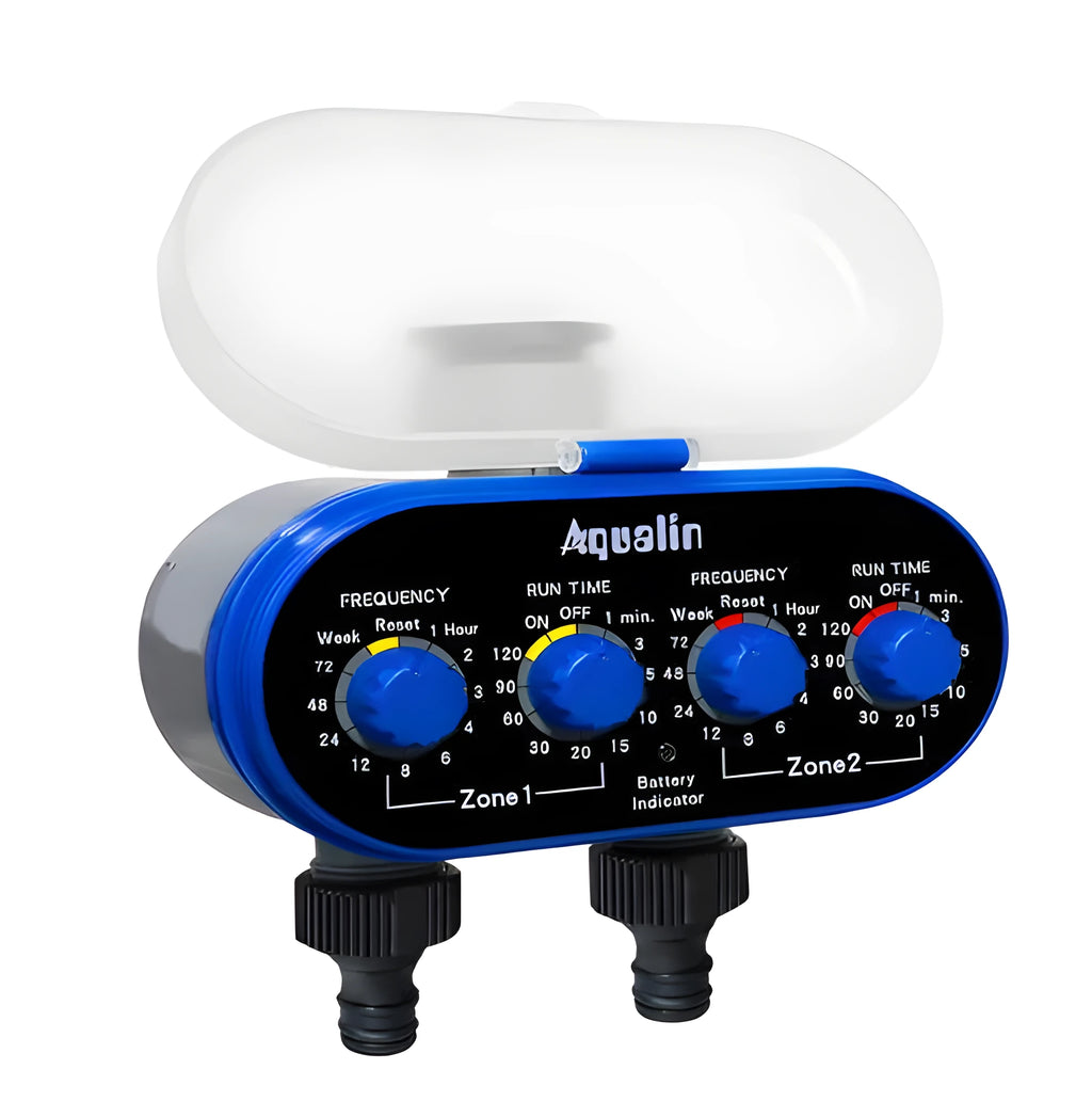 Intelligent irrigation automatic watering device dual timed controller for garden plants
