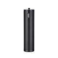 Black portable power bank with integrated handle showing 12.5cm length and 3.2cm width dimensions