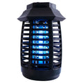 Black aromatherapy mosquito lamp with glass UV tube for mosquito trapping in indoor settings