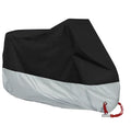 Waterproof motorcycle cover in 190T silver coated polyester, UV 50+, available in eight colours and sizes S to 4XL