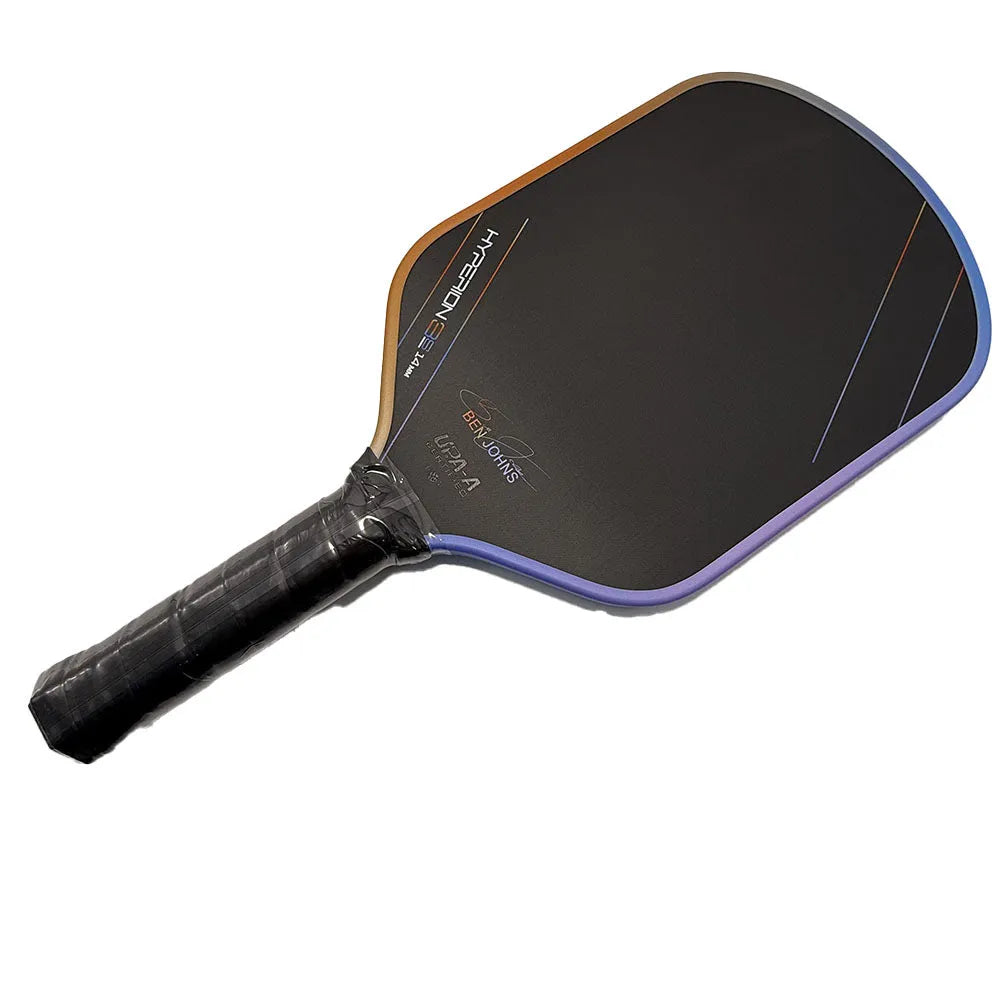 Aurora Multicolor Hyperion 3s pickleball racket with carbon fibre frame and Teflon cloth pattern matte finish