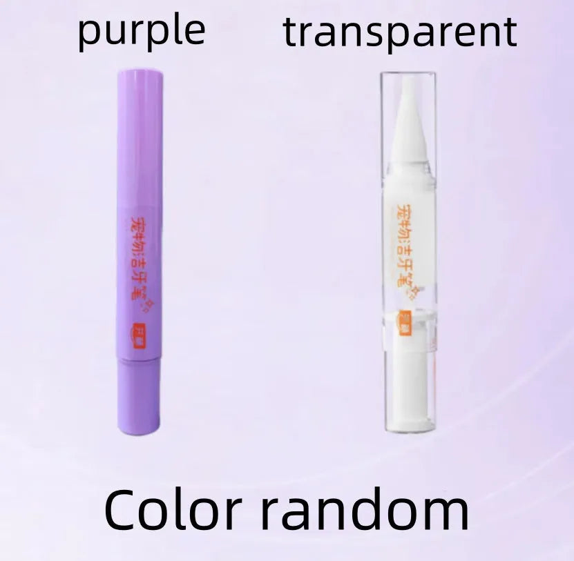 White pet dental care pen with 5ml teeth cleaning gel for dogs and cats