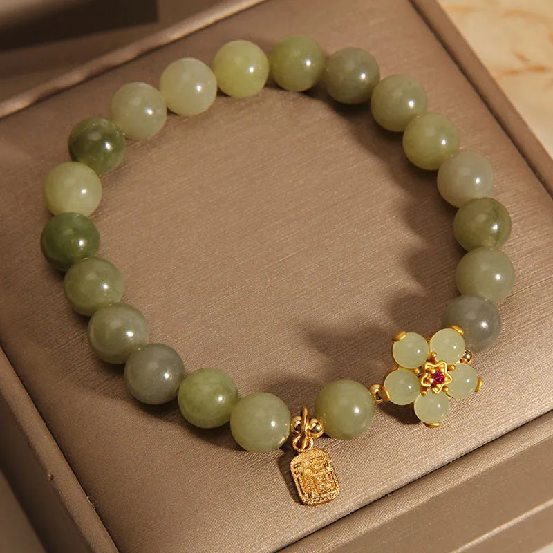 Women's grey jade coloured alloy bracelet with casual styling