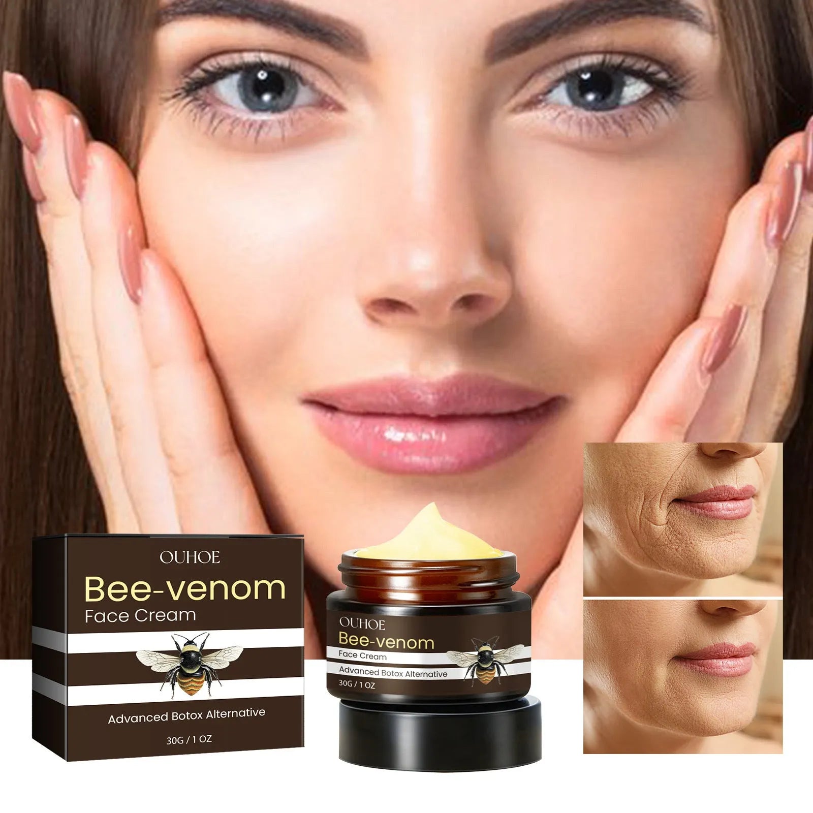 OUHOE Bee Firming Cream 30g container with hydrating nourishing formulation