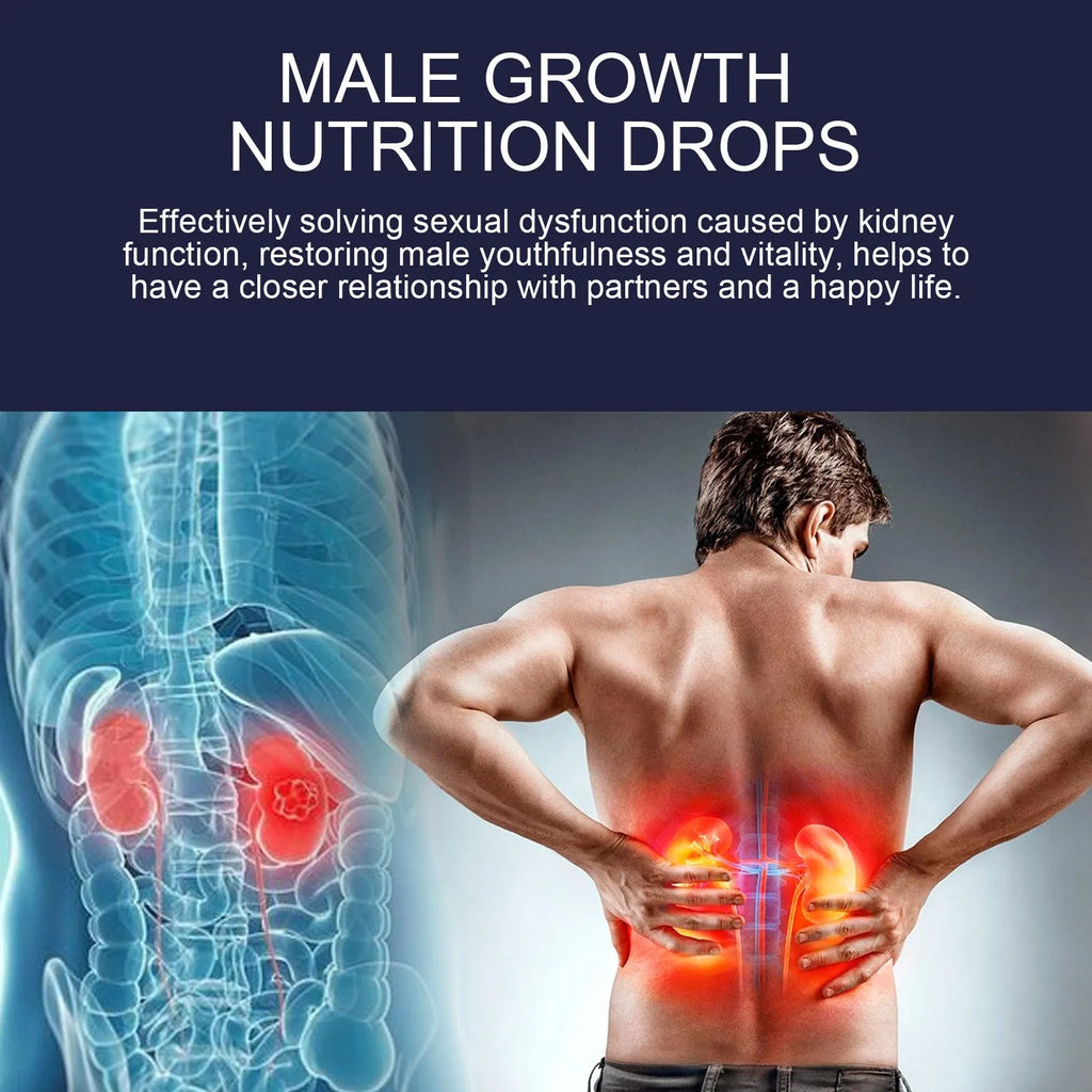 30ml bottle of Male Body Nutrition Drops serum for body and facial care